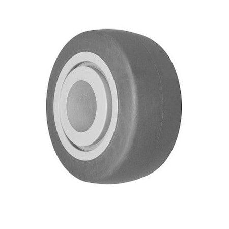 Wheel; 6X2.5 Thermoplastic Rubber (Gray);1-15/16 Plain Bore